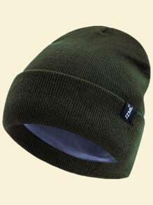 JZML 1 件男女通用时尚缎面衬里光滑防静电便帽，适合秋冬季，日常保暖针织帽秋季装 - Daily Beanie - 查看 16