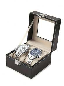 Luxurious PU Leather Watch Box - 2/3/6/10/12 Slot Organizer - Scratch-Resistant, Secure Storage - Perfect Gift For Collectors And Travel - Elegant Display Case