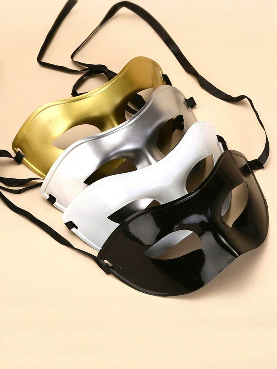 1 件万圣节化妆舞会表演多色平顶爵士成人王子半脸面具，适合男女 - 彩色 - 查看 1