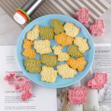 Cookie Cutters,3D Embossers Set ,3D DIY Cartoon Pressable Biscuit Mold DIY Cookie Stamp Kitchen Accessories Pastry Bakeware,Frosting Cutting Mold Fondant Baking Tools. Wedding Festival Wedding Gifts Wedding Cake Tools