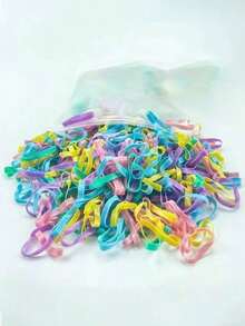 100/300/500/1000 chiếc Dây chun nhỏ màu đen dày dặn dùng một lần, phụ kiện tóc, dây buộc tóc bền chắc. - Nhiều màu - Xem 7