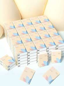 迷你手帕纸、便携口袋纸巾、小包装面巾纸、卫生纸 - 米黃 - 查看 2