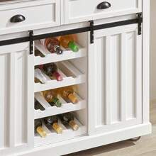 SoBuy Kitchen Storage Trolley Kitchen Cabinet Sideboard Kitchen Island With Stainless Steel Top W116 X D46 X H95cm FKW94-W - White - View 8