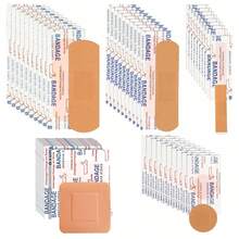 100/200pcs Variety Bandages Pack Assorted Sizes Waterproof Breathable Adhesive Fingertip Bandages Bulk For First Aid Wound Care Scrapes Blister For Emergency Kit Bag - Multicolor - View 7