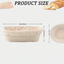 酸面团发酵套装、酸面团面包烘焙用品、10英寸椭圆形发酵篮套装、面包烘焙工具、硅胶面包割刀、丹麦面团打蛋器、面包划线刀、面团刮刀 - 彩色 - 查看 5