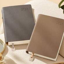 1pc Simple 2026 Planner With Pen A5/A6 Leather Case Portable Practical Daily Plan Diary Efficiency Manual Calendar (2026Z Model Without Pen) - Multicolor - View 9