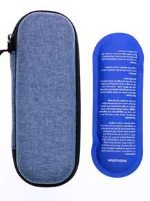 Insulated Portable Insulin Cooler Bag -Friendly Cold Ice Pack Physical Cooler Box Lightweight Simple Zipper Carry Bag Diabetes Travel Case, Portable Medication Cooler Bag For Insulin Pens And Blood Glucose Monitor Supplies,Back To School Supplies, Travel Essentials, Holiday Essentials