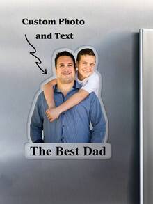 1pc Customized Photo Refrigerator Magnet, Personalized Family Photo Gift, Children Photo Fridge Magnet, Custom Refrigerator Magnet, Funny Cat/Dog Photo Fridge Magnet, Asymmetrical Acrylic Refrigerator Magnet, Warm, Cute, Special Home Decor, Personalized Gift, Anniversary Gift, Special Gift, Holiday Gift - Multicolor - View 3