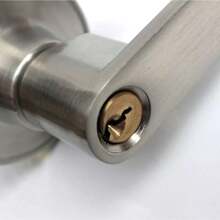 Lislark 1SET Door Handle With Lock And Key, Security Key Reversible Lever Exterior, Door Lock, Suitable For Front Door And Bedroom, Satin Chrome Plated, Pry-Proof Smart Key Relock Core Secure Local Stock Shipped - Silver - View 9