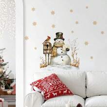 Adesivo da parete rimovibile in PVC con pupazzo di neve e fiocchi di neve - Decorazione festiva per cucina, bagno, camera da letto - Decorazione natalizia con design a pupazzo di neve e sciarpa, decorazione per il bagno | Tema festivo allegro | Adesivo in PVC, decorazioni natalizie, decorazioni di Ognissanti, decorazioni natalizie, decorazioni del Ringraziamento, decorazioni per matrimoni, decorazioni per la casa, decorazioni autunnali, decorazioni per feste di compleanno, forniture per feste, decorazioni per festival indoor, decorazioni per pareti, ornamenti di Ognissanti