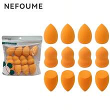 NEFOUME 1 Pack Of 12pcs Makeup Sponges With Storage Bag, Multipurpose Makeup Sponge For Liquid, Cream And Powder Foundation, Latex-Free Dry & Wet Use Makeup Sponges, Suitable For All Skin Types - Multicolor - View 13