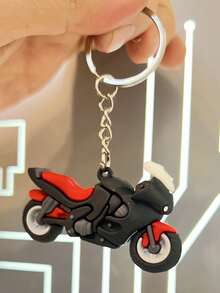1件/6件卡通摩托车钥匙扣包包挂件钥匙圈创意小礼物汽车钥匙链配件学校汽车配件可爱哥特Y2K