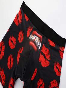 Funny Lip Print Men's Underwear, Suitable For Weddings, & Comfortable Men's Boxer Briefs Sports Boxing Men's Boxer Briefs, Gift For Boyfriend