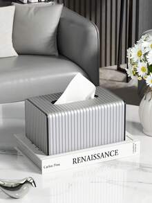 PU Leather Rectangular Tissue Box Cover - Tissue Box Holder With Remote Control Tissue Dispenser And Storage Rack. Can Be Used As A Tissue Box Organizer On Living Room Coffee Table Or Bedroom Nightstand. - Multicolor - View 16