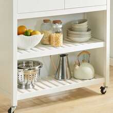 SoBuy Kitchen Island FKW74-WN - White+Khaki - View 8