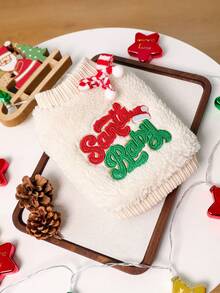 1 pieza Ropa para mascotas, Lindo atuendo para perros/gatos pequeños, Cálido y cómodo suéter de felpa navideño para mascotas