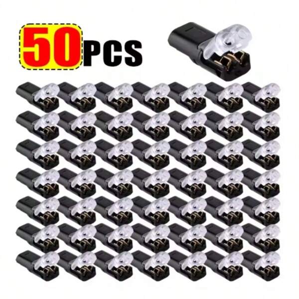 50PCS 2 Pin Way Plug Waterproof Electrical Connector Car Wire Cable Automotive Electrical Connector Strip Terminal Connection NEW