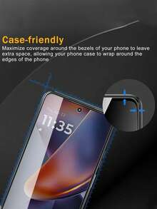 3pcs Tempered Glass Screen Protector, For G86/ G Stylus 5G 2024/E30/G53/G42/E40, Smooth Surface, High Hardness, Bubble-Free Installation, Privacy Protection Screen Protection Essentials, Applicable To Daily Shield, Office, Home Privacy Screen Protector Phone Screen Protector Phone Accessories - Black - View 7