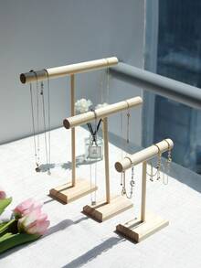 1件/3件裝高級木製T型珠寶展示架，適合掛項鍊、手鍊、吊墜，易於安裝，女性與女孩的完美禮物 - 款式 - 查看 7