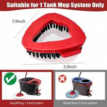 Scrub Brush, 2 Pack Spin Scrub Brush Replacement Head Compatible O Cedar Easywring 1 Tank System, Stiff Bristle Cleaning Brush For Kitchen And Various Hard Surfaces - 1 tank scrub brush (1 pack) - View 2