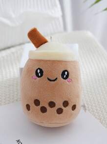 1个可爱毛绒水果奶茶杯玩偶 - 可爱的毛绒玩偶、包包挂饰和钱包装饰品