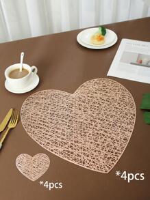 6pcs Hollow-Out PVC Anti-Slip Coasters, Easy To Clean & Wipe, Suitable For Dining Table, Holiday Banquet, Party, Bar Decoration - Multicolor - View 23