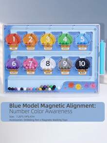 Magnetic Color And Number Maze, Wooden Color Classification Maze, Wooden Color Matching Learning Counting Puzzle Board, Montessori Counting Matching Games Color Sorting Board, Montessori Fine Motor Skills Toys For Kids Ages 3+ - Multicolor - View 12