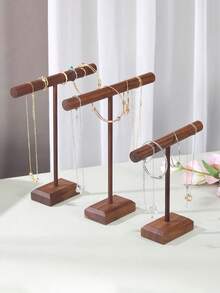 1件/3件裝高級木製T型珠寶展示架，適合掛項鍊、手鍊、吊墜，易於安裝，女性與女孩的完美禮物 - 款式 - 查看 11