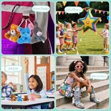 38Pcs Mini Plush Animals Toy Set, Christmas Bulk Stuffed Keychain Party Favors For Kids Small Animals Decorations Toys Carnival Prizes Birthday Goodie Bag Fillers