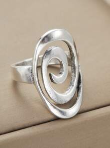 1 件无限戒指、漩涡戒指、个性化戒指、艺术戒指、螺旋戒指、独特戒指、银色螺旋戒指、女士珠宝、送给她的礼物 - 戒指 - 查看 10