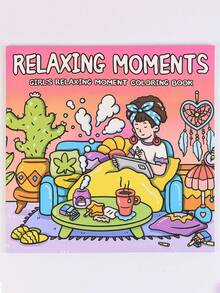 Relaxing Moments: S Toner Girl Coloring Book Featuring Cute And Cozy Daily Activities, Whimsical Drawings For Relaxation And Stress Relief - A - View 2