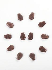 Natural Crystal Agate Gold Swan Stone Strawberry Stone Sesame Red Stone Mini Coffin Pendant, Gemstone Decorative Tray, Funny Halloween Easter Decorations, Unique Home Decor Gift Ideas - Multicolor - View 6