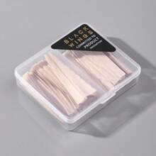 BLACKWINGS 1000pcs Eyelash Curling Papers, Black Feather Keratin Eyelash Perming Membrane Papers, Silicone Pad Eyelash Curler Tools, Eyelash Curling, Lifting & Perming Kit - Yellow - View 8