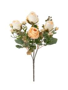 1/3/80PCS Artificial Flower Rose Bouquet, Embroidered Ball, Peony Mixed Flowers, Bride Holding Bouquet, Wedding Decoration, DIY Wreath Materials, Birthday Party Decoration Materials, Home Dining, Living Room, Vase, Outdoor Garden, Autumn Decoration