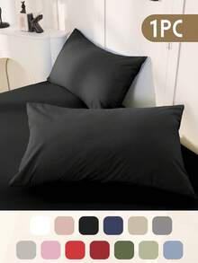 1 funda de almohada suave, funda de almohada de tamaño estándar, cierre de sobre, resistente a las arrugas, el desvanecimiento y las manchas, sin incluir el relleno de la almohada, decoración de otoño, decoración de habitación, de vuelta a la escuela, útiles escolares, blanco, rosa, negro, azul marino, beige, gris, verde, azul, verde