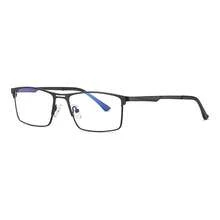 Nuevas gafas anti luz azul para hombres, gafas de computadora, bloqueador de rayos, gafas de metal para teléfono móvil - Azul - Ver 6