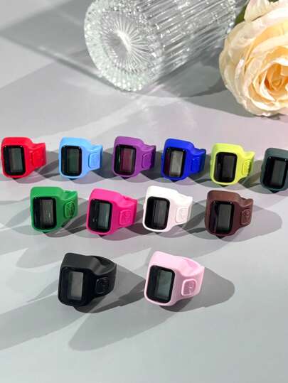 Mini Portable Electronic Digital Ring Tally Counter, Elastic Ring, Easy To Operate, Suitable For Knitting Counting, Prayer Counting TASBIH, Exercise Counting, Game Counting And Other Counting Purposes