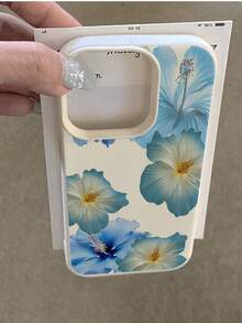 WeiMi 1 buah Casing Ponsel Kulit Lembut Anti Air Anti Jatuh Anti Selip Motif Bunga Hawaii Biru yang Lucu, Kompatibel dengan Apple dan Ponsel Lainnya - MultiWarna - View 3