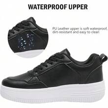 MEMON Womens Fashion Sneakers,Lace Up Platform Sneakers,Lightweight Casual Sneaker,Walking Sport SneakersChristmas - 黑色 - 查看 6