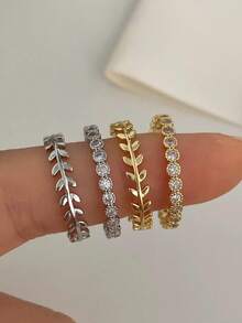 Pair Of 3mm Beveled Wedding Rings, 18k Gold Plated, 925 Silver Solitaire - 銀色 - 查看 4
