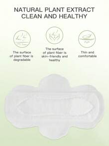 U.Style Sanitary Pads For Women Porous Bamboo Fiber, Refreshing Soft Surface Extra Heavy Absorbency Sanitary Napkins With Wings