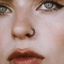 1pc 316L Stainless Steel Clip-On Spiral Chain Nose Ring Earring Cartilage Helix Septum Ring Unisex Body Jewelry - Multicolor - View 16