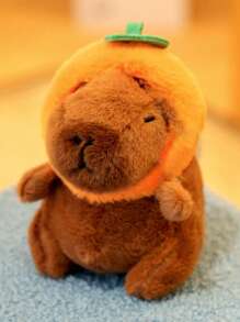 1pc Capybara Plush Keychain Pendant, Soft Stuffed Cartoon Animal Keyring Decoration For Backpack, Bag, Car, Gift - Multicolor - View 16