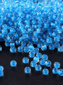 GO2CJBEADS 10克多色2毫米银线圆形洛可可玻璃种子珠，可DIY手链