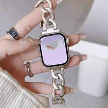 1 Stück Modische Smart Watch Armband kompatibel mit Apple Watch Armband 38/40/41/42/44/45/46/49mm, elegantes, haltbares, anti-oxidatives Edelstahl Armband in Roségold/Silber/Schwarz, kompatibel mit Apple Watch Series Ultra 2/SE/10/9/8/7/6/5/4/3/2/1, modisches Armband als Geschenkidee, geeignet als Valentinstag Geschenk für Frauen Smart Watch Zubehör