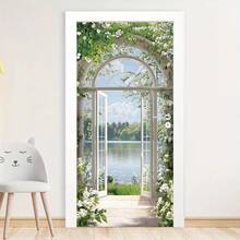 1/2 件活力阳光与花卉自粘墙贴 - 客厅、卧室、办公室装饰 | 现代抽象艺术壁画家居装饰房间装饰 - 彩色 - 查看 3