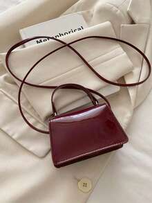 Borsa a mano mini semplice di colore unito alla moda, borsa a tracolla da donna per lo shopping, borsetta, shopping, giovani donne, studenti universitari, nuovi arrivati, colletti bianchi. Sono perfette per l'ufficio, il college, il lavoro, gli affari, gli spostamenti, le attività all'aperto, i viaggi e le escursioni.