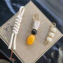 6 Peças Broche Pingente de Liga de Cobre com Padrão Geométrico Estilo Preppy, Decoração DIY para Escola, Festa, Feriado, Todas as Estações