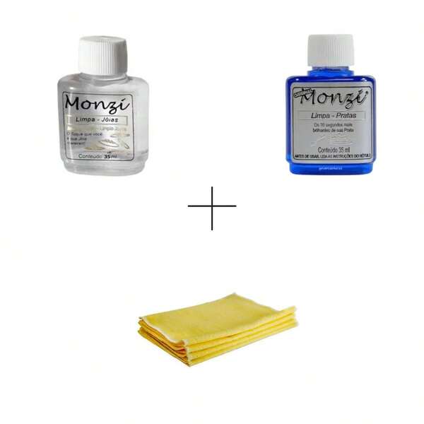 Kit 1 Limpa Pratas 925 Monzi limpa ouro flanela limpa joias