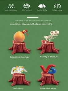 2025 新品上市 - 1 件恐龙蛋考古玩具 - 恐龙动物模型玩具 - 挖掘恐龙蛋玩具，多种颜色和款式，是送给儿童、生日、复活节、万圣节的完美礼物，理想礼物，玩具，复活节，新款畅销品 - 彩色 - 查看 4